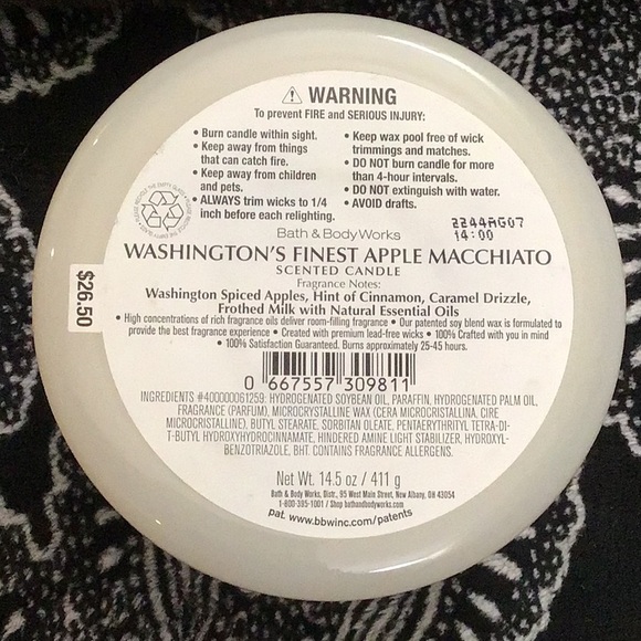 🍏 Bath and body works Apple macchiato candle - Picture 4 of 4